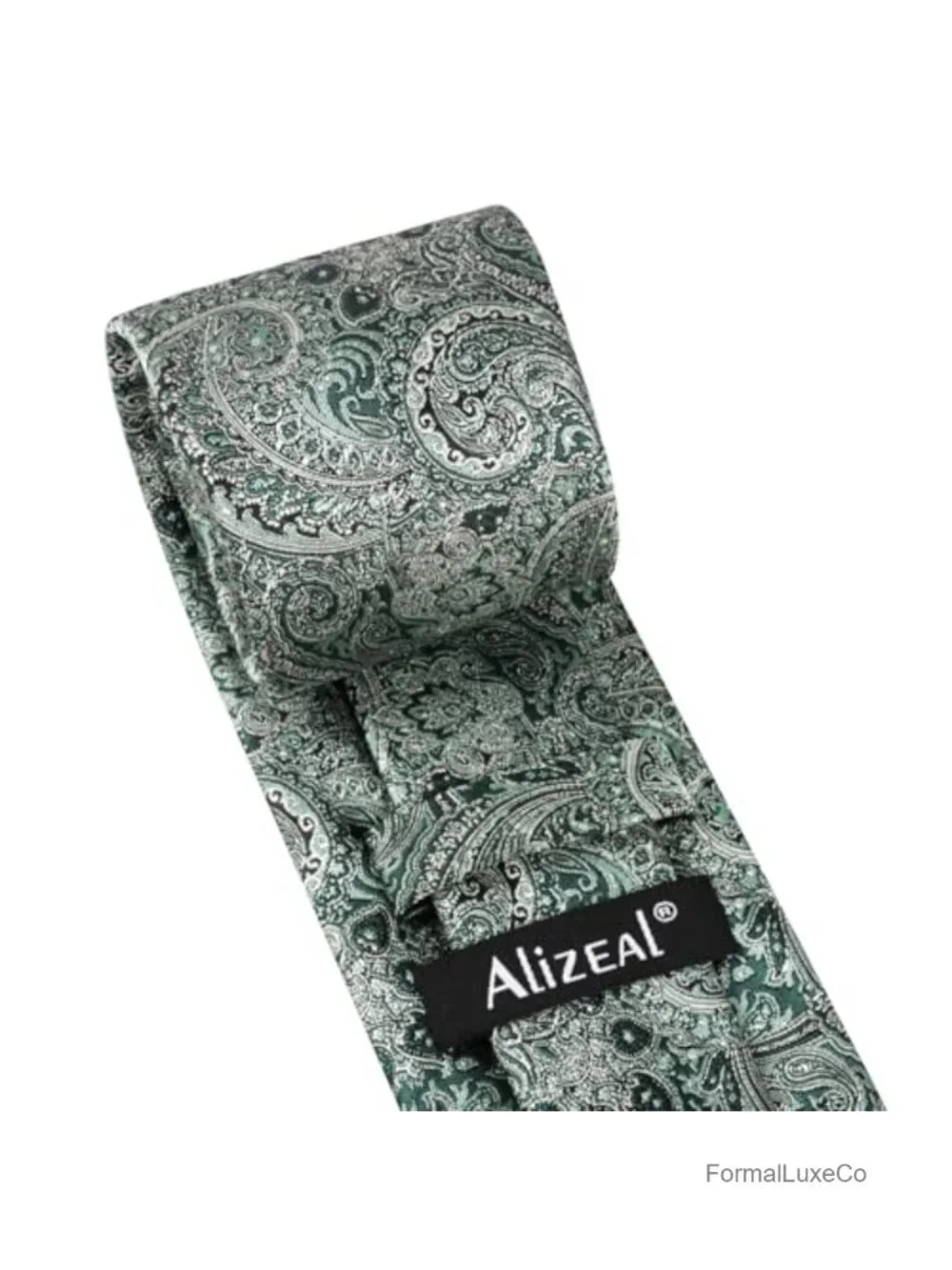 Polyester Paisley Tie & Handkerchief Set, Men's Accessory, One Size